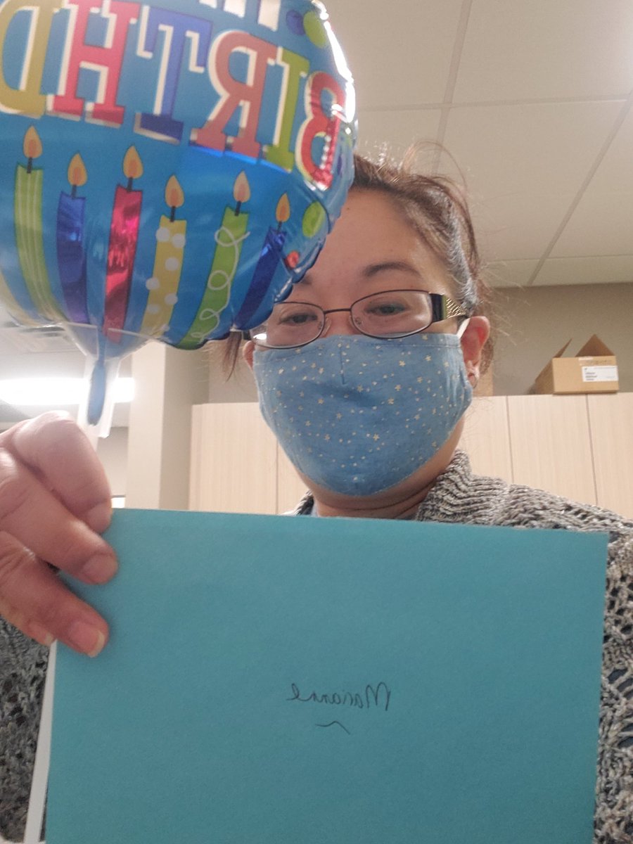 Despite everything that is going on around us... my #workfamily <a href="/MeridianCU/">Meridian CU</a> Bayfield  Branch takes the time to #celebrate my birthday 🎂.  Thanks for brightening my day ❣😁

#WorkLifeBalance #coworkers
#smiling #mywork