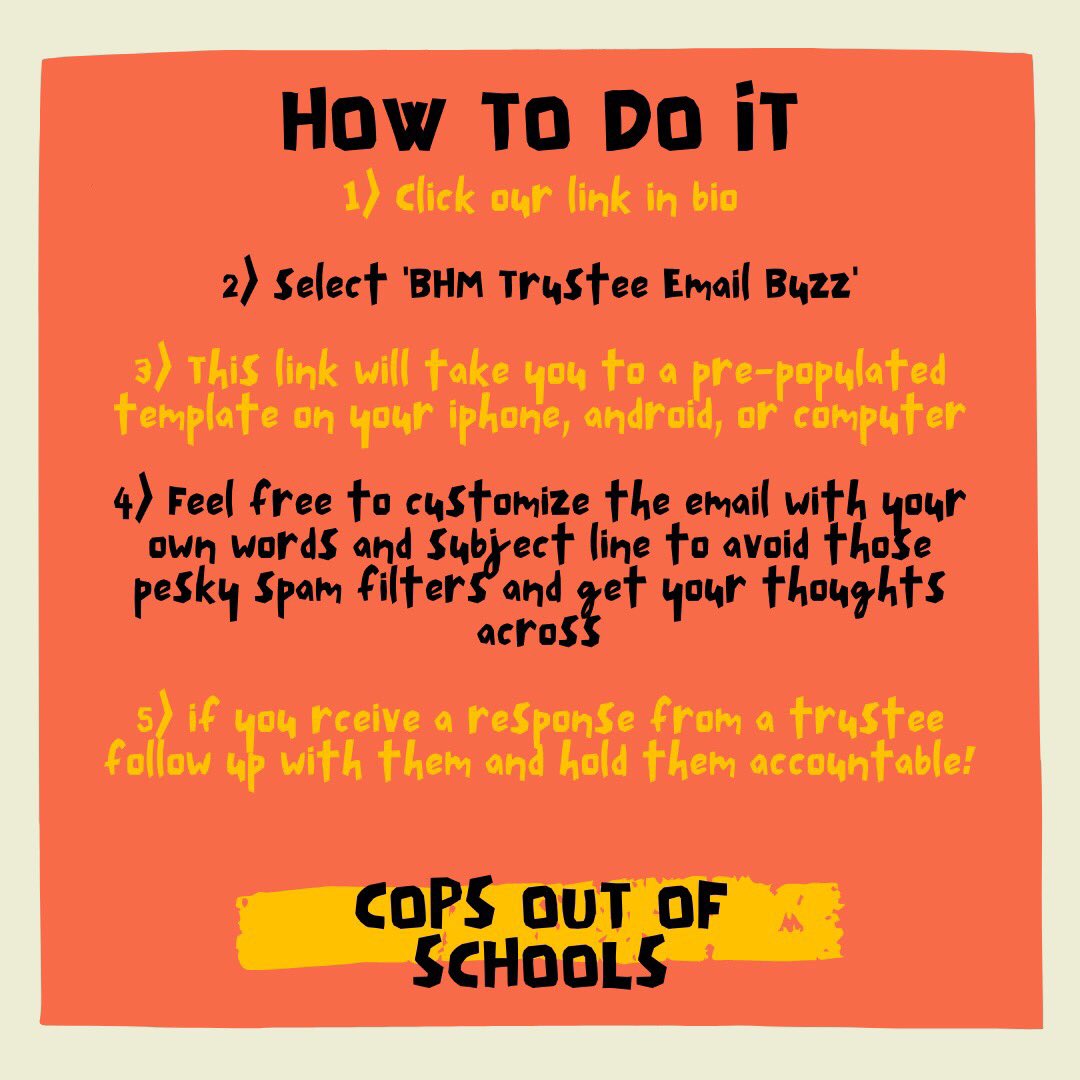 nocopsinschools's tweet photo. IMPORTANT &amp; TIME SENSITIVE! RETWEET 📲

Weekend Action Buzz:

Use our email template to tell @VSB39 that you demand #CopsOutOfSchools 

Simply click and fill in the blanks:

iPhone users: https://t.co/pqjEPSX3H6

Android/Computer: https://t.co/CDFAmFnlKn

NOW is the the time. https://t.co/F03UPydrIP