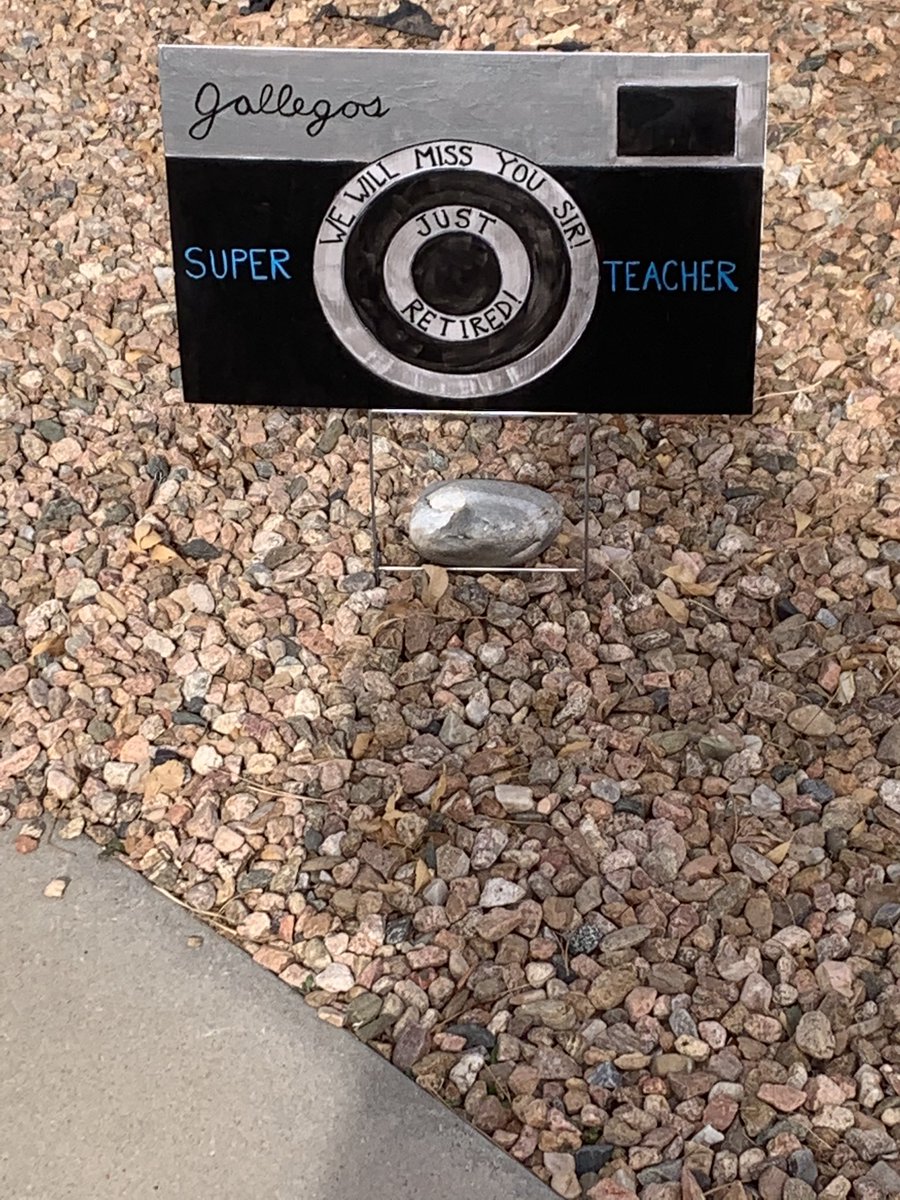 La_La_NM's tweet photo. @VVHSHawks what happens when an awesome co-worker retires! We decorate their lawn! #mrg #wewillmissyou #itsgreattobeahawk https://t.co/ZjUBSr4wBl