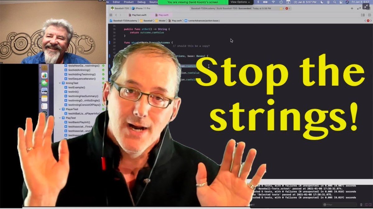 LancerKind's tweet image. LIVE TODAY: The TDD.Academy gang tries #pairprograming on MacOS with Tuple, David’s Mac talks, and doing TDD for the UI of an iOS app. LIVE on Friday, Jan 29th, at 6:30 ET, 3:30 PT on Twitch/Youtube: twitch.tv/tddacademy buff.ly/3rA2h6S