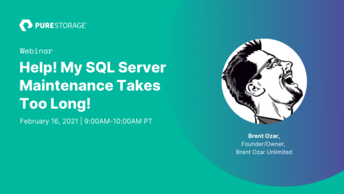 DPendOnStorage's tweet photo. Help! My SQL Server Maintenance Takes Too Long! | Pure Storage https://t.co/9tXD8arzFC https://t.co/V5TpcxZyky