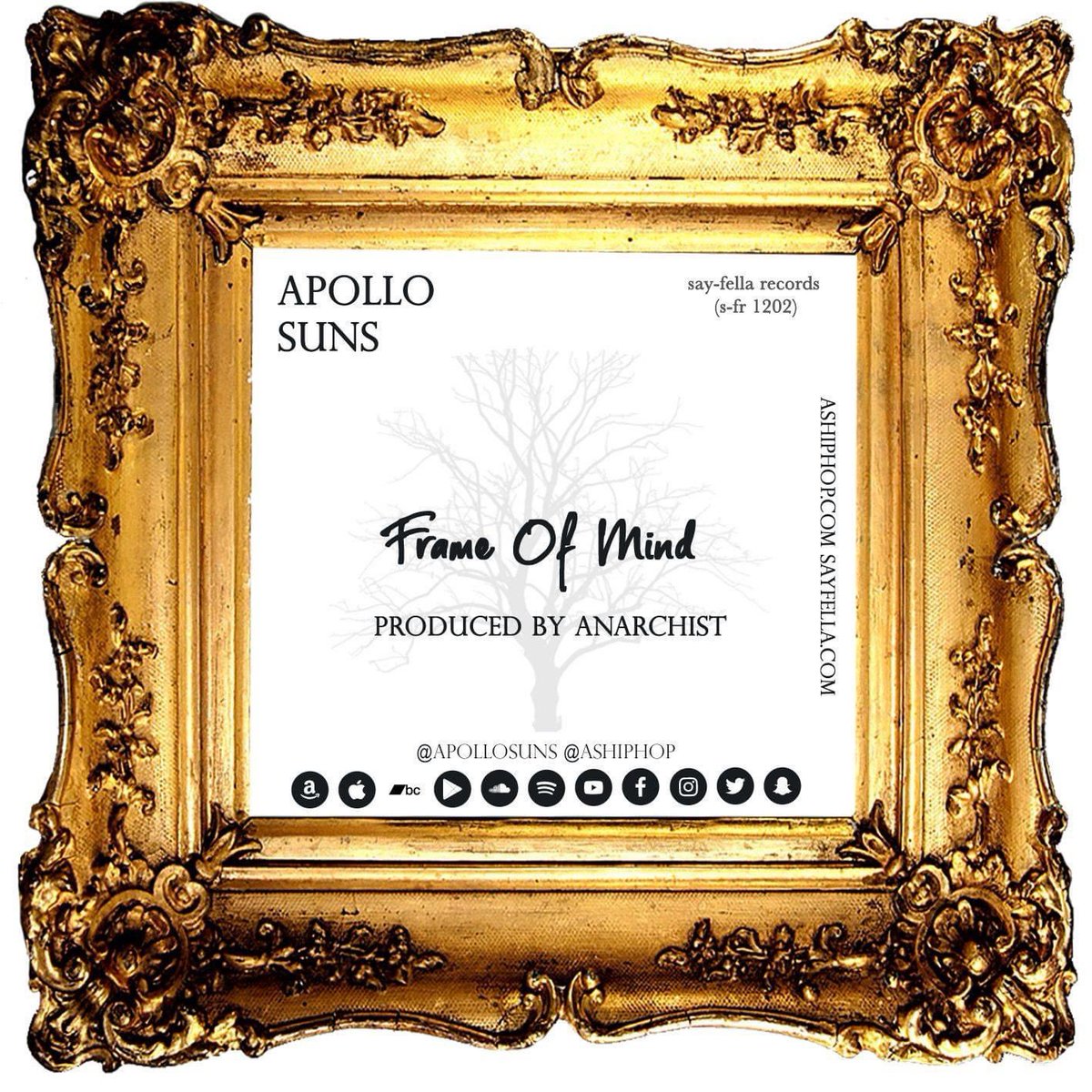 sayfella's tweet photo. @ASHipHop - Frame Of Mind (Single)
Produced by @anarchist_beats
s-fr 1202
https://t.co/2944VOIS9K
https://t.co/9s8IV44qEb
#ApolloSuns #AS #ASHipHop #MCJohnnyWae #HighDeph #FrameOfMind #Anarchist #SayFellaRecords #SayFella #Anarchist #AmazonMusic #AppleMusic #Bandcamp #Music https://t.co/Ibdt7IXM6k