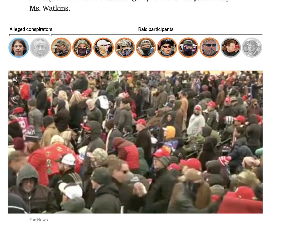 3/ Some members of the group, already doing their hand-on-shoulder routine begin leaving the Rally crowd as a group, 20 minutes before Trump finishes speaking. Spotted in  @FoxNews footage by  @nytimes