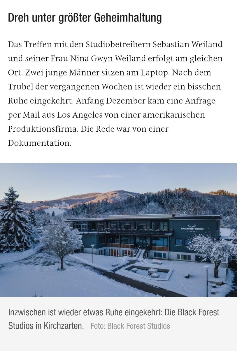 This is also how they got involved. A production firm from LA made the contact in the first place.