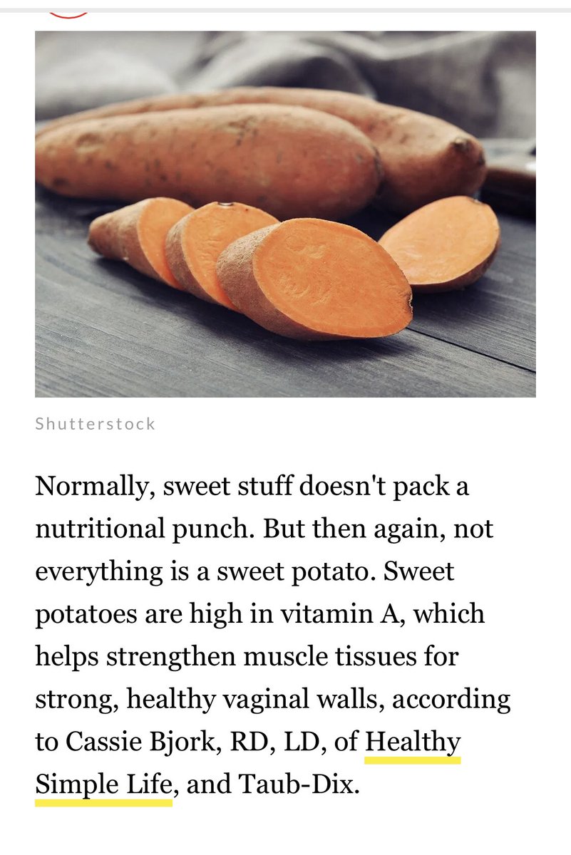 And how does the vitamin A from sweet potatoes get to your vagina and skip everything else? It’s not like the stomach tags it, “Don’t touch, for vaginal use only”