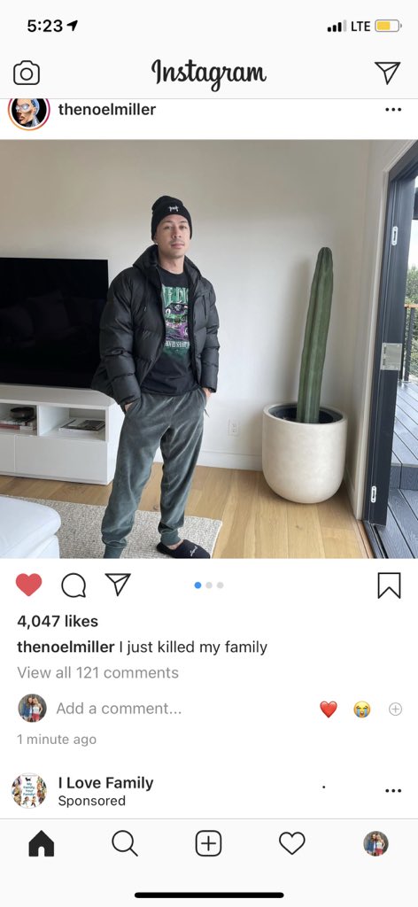 laurenpeaarce's tweet photo. @thenoelmiller ur insta caption vs the ad directly underneath it https://t.co/IOvJ4mqIWu