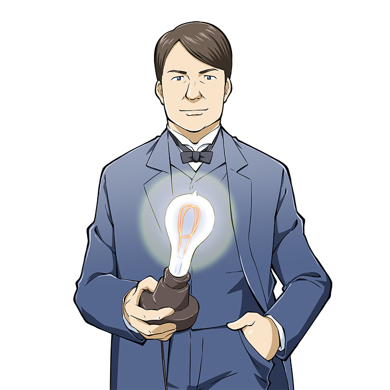 太田寿 歴史人物に学ぶ おはようございます 天才は1 のひらめきと99 の努力 エジソン イラスト エジソン