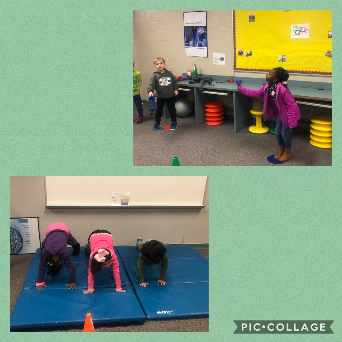mbewalker's tweet photo. A little “Brain Gym” to get our wiggles out and our LEARNING on track! #mbebears2020 #mbeisfamily #lightheway https://t.co/KvzepZOSNA