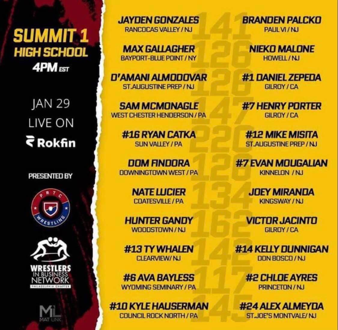 MrPatMineo's tweet photo. Awesome undercard tonight for the @pennsylvaniartc / @TheRokfin #Summit1 event! Lots of great NJ/PA high school talent, good luck to all the youngsters- put on a show! 👏🏻 https://t.co/N4ZwiK2vBF