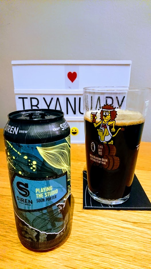 Readingbeerfest's tweet photo. A beer that's both a porter and sour, cold steeped and kettle soured? What delicious sorcery is this you're meddling with to have created Playing The Studio, @SirenCraftBrew?
#sour #porter #tryanuary #rdguk #coldsteep #kettlesour https://t.co/dT5706Uyki