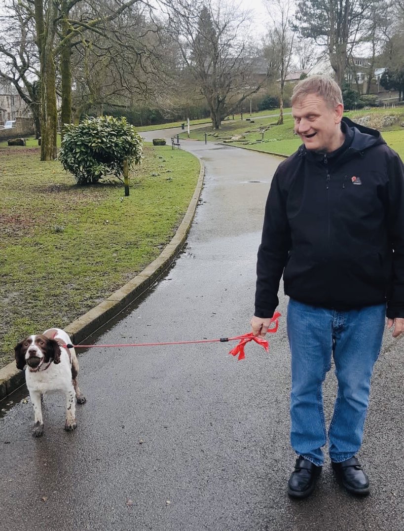 Duckers1964's tweet photo. Today our thoughts are with Big Dave a valued member of #teamduckers as he is having to say goodbye to another valued member of #teamduckers Spocket Daves dog is to poorly to carry on 
We all enjoyed being around Sprocket expecially Mark who would look forward to his visits 
🐶 https://t.co/9giN5NjyrL