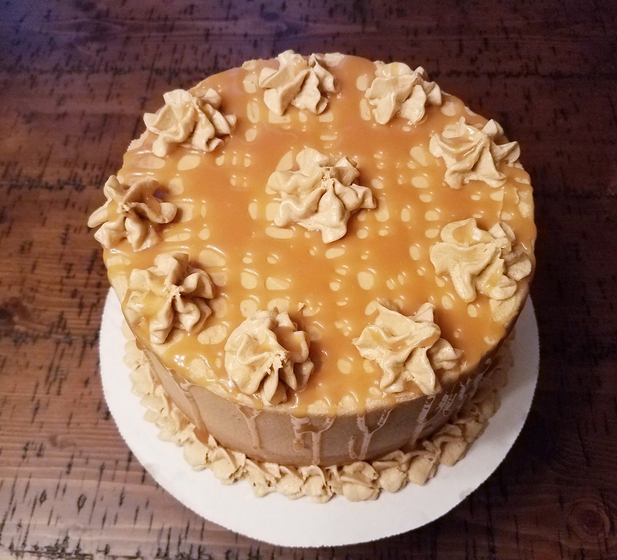 Because, Caramel Cake - homemade caramel made with real butter and brown sugar, poured over a moist, buttery, sweet yellow cake made with natural ingredients. #ItsOnTheMenu

.
.
#caramel #caramelcake #cakeflavors #organicfoodie #naturalfoods #cakedecorating