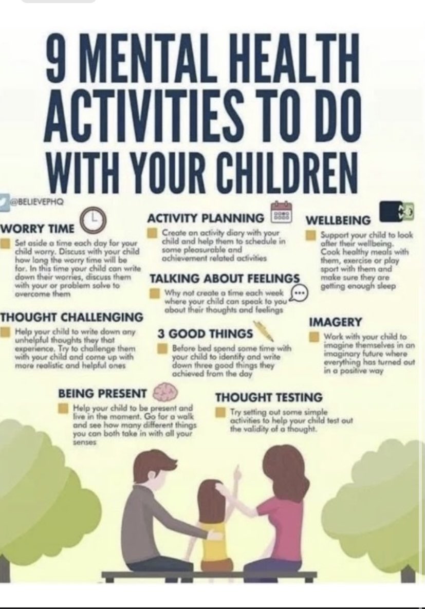 SmaaaYear3's tweet photo. It’s Children’s Mental Heath Week next week. Please look at the top tips of activities to do with your children. Also, click the link to take you to information about it and this year’s theme of ‘Express Yourself’. https://t.co/1h3MTtLxaB @SMAAASchool https://t.co/EjmeF4m6AO