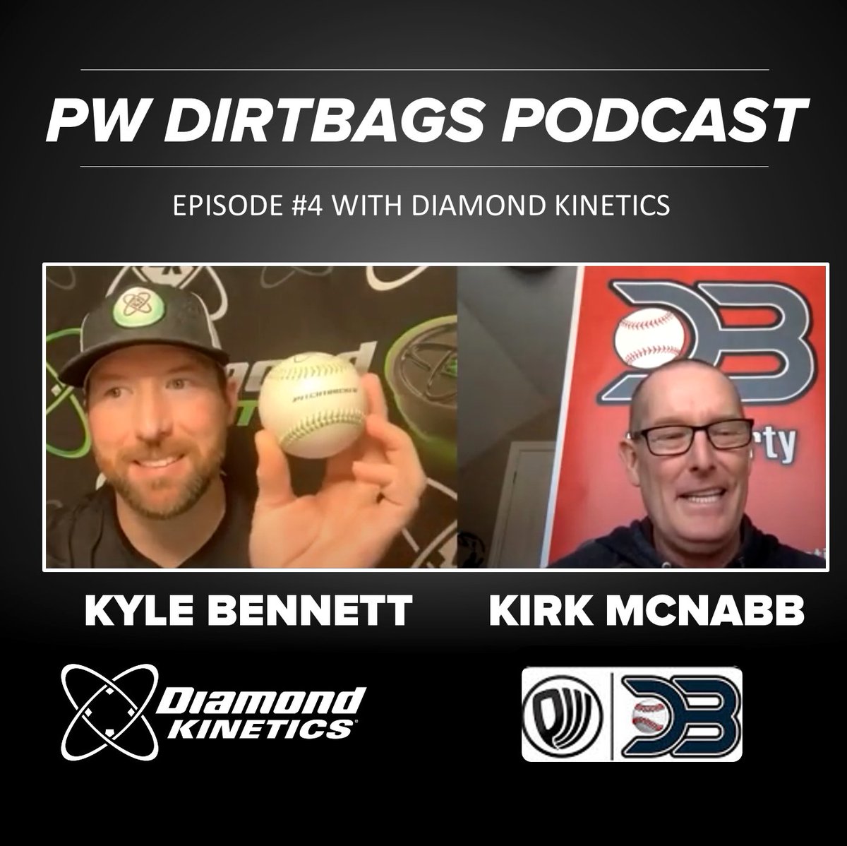 DiamondKinetics's tweet photo. Tune in to Episode #4 of Diamond Kinetics on the PW Dirtbags Podcast:
https://t.co/iwAU7shH34
This time, Kyle Bennett talks pitching and more with Kirk McNabb of @ProspectWire and @DirtBagNation1
Throw Smarter. Pitch Better.
#PitchTracker #ThrowAndKnow https://t.co/daxxafqkXH