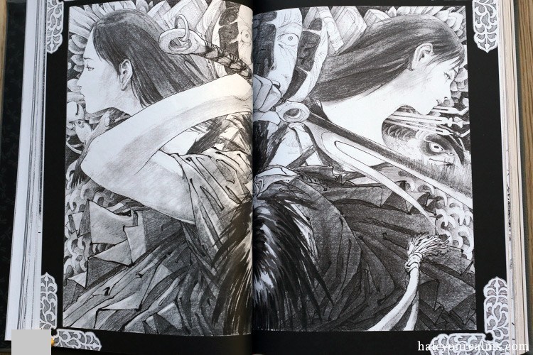 Coup de grâce "Mandala" spreads from Hiroaki Samura's Blade Of The Immortal manga series. Besides the original Japanese tankobon, the new hard cover deluxe edition by @DarkHorseComics is the best way to enjoy the manga - https://t.co/IMuxxgrb3o
#manga #沙村広明 #無限の住人 