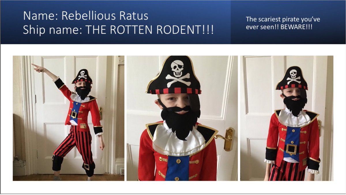 PDCSYr4's tweet photo. Freddie in Year 4 @PDCSPrimary is certainly ready for the weekend after another excellent week of Home Learning by Year 4! The question is... AAARRR you!? #LiveCheckIn #Wellbeing https://t.co/V9w3W2Qipb