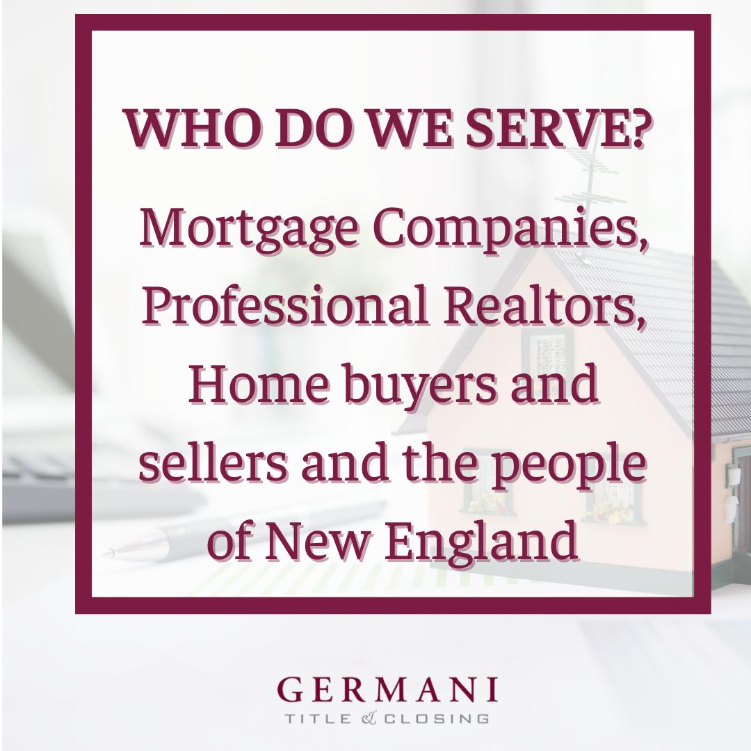 Germani_Law's tweet photo. Germani Title and Closing serves Mortgage Companies, Professional Realtors, Home Buyers and Sellers and the people of New England. We take pride in providing the best service to all of our customers. Learn more at https://t.co/y4LTpRfpVu. https://t.co/r5hlXP3knL