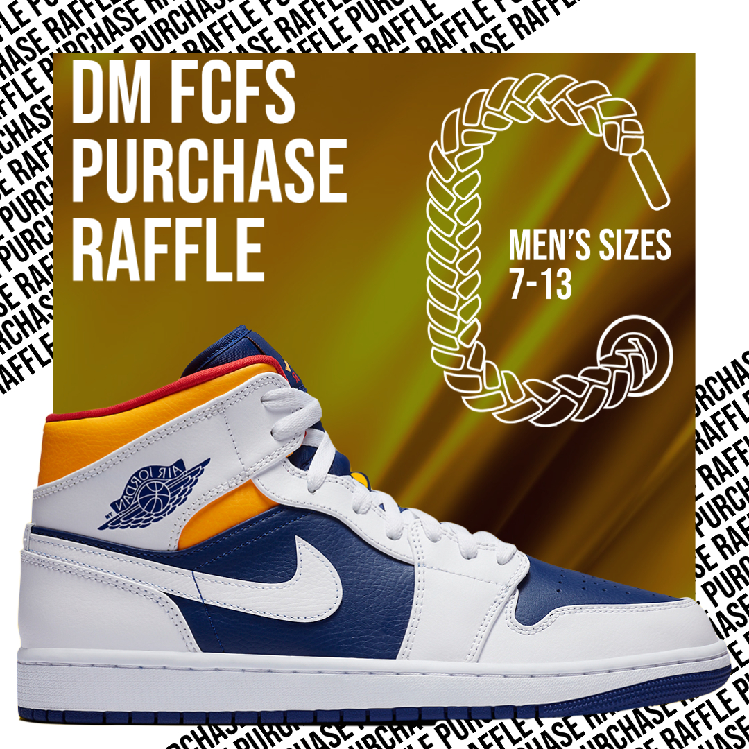 TheClosetInc's tweet photo. REMAINING PAIRS 
FCFS DM PURCHASE RAFFLE 

Air Jordan 1 Mid "Royal Yellow" (Men's) 

To qualify: 
1. Retweet this post 
2. DM us your Size and Email 

Entries close at 5 PM EST. 

All participants must have a customer account/be following The Closet Inc. https://t.co/Z7KNYhEvzc