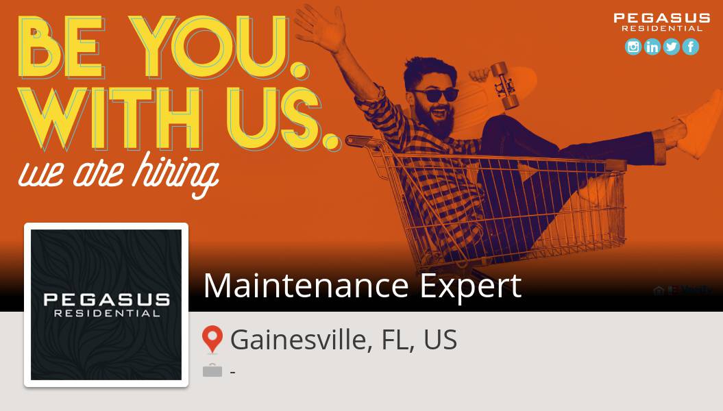 Check out this #job: #Maintenance #Expert at #PegasusResidential (#Gainesville) workfor.us/pegasusresiden… #pegasuspower #wemakepigsfly #pegasusresidential #wehelppeoplefindhome #pegasus