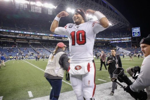 Jimmy G led us to:Our first NFC West title since 201213-3 record in 2019 which was our best since 2011Our first win in Seattle since 2011Clinched the #1 seed and home field advantage in the playoffs for the first time since 1997(!!!!!!)