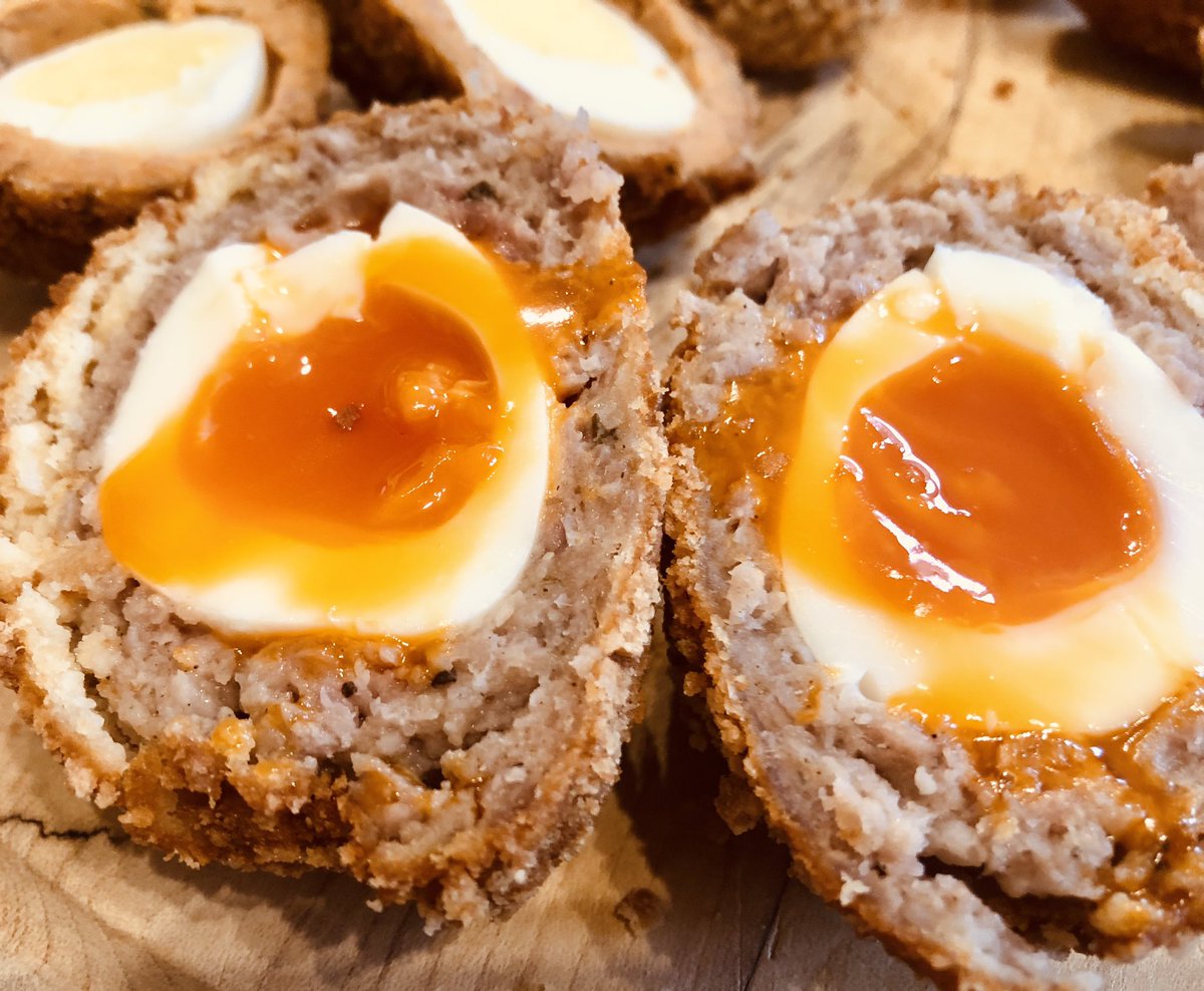 Fantastic day in the development kitchen with <a href="/ollieandlucys/">OllieandLucys</a> <a href="/olivernohloser/">Oliver Nohl-Oser</a> 
#development #kitchen #Food #scotcheggs #FoodFriday <a href="/ClarenceCourt/">Clarence Court</a>