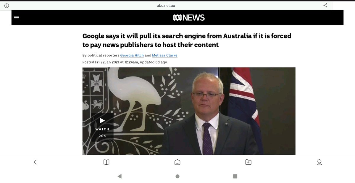 Australia is receiving blows from everyone Well, what do we see? Australia is losing the China market for sucking up to the USA, but the latter isn't any more tender for the disproportionate Aussie self-sacrifice. Google is threatening to move out of Australia if it's forced