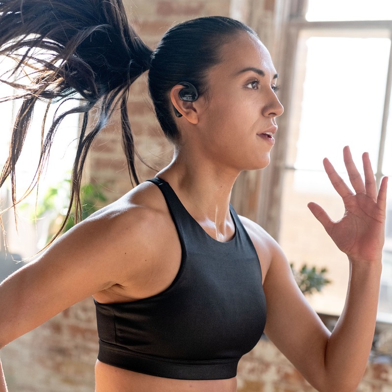Bose's tweet photo. Earbuds that don’t go in your ear. Yep, you read that right. Introducing the new Bose Sport Open Earbuds. #BoseEarbuds

Available at Best Buy