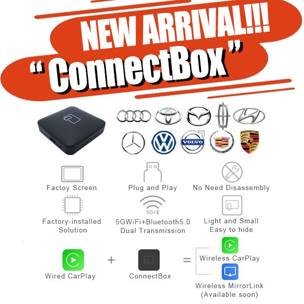 cheer_store's tweet photo. NEW ARRIVAL!!!#cheerdriving #connectbox Convert factory wired CarPlay to wireless CarPlay + wireless Mirror Link.Drop us DM for more and start total wireless driving life from now!!! https://t.co/MTDADWnys6

#carplay #mercedes #bmw #audi #porsche #volkswagen #volvo #cadillac https://t.co/7hu8C0TqAm