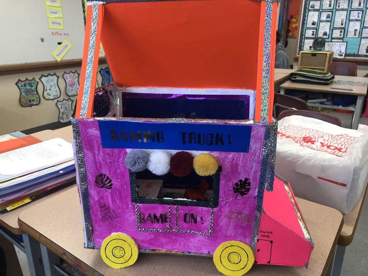 lakeviewSD41's tweet photo. Students from Ms. Migliuri's grade 5/6 class created Gaming Trucks for their Entrepreneur Business Project! @burnabyschools @lakeviewSD41 https://t.co/5kv6kqsZwt