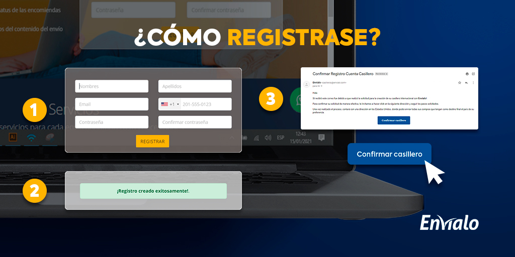 EnvialoaCol's tweet photo. ¿Sabes como registrarte con nosotros?. Solo son  3 simples pasos.

#Envialo #MisComprasEnMiami  #ComprasOnline #Courier #Travel #Venezuela #Colombia #Guatemala #Panama #CostaRica #Mexico #Ecuador #Honduras  #Miami #Florida #Estados Unidos #Envios #PickUp #PuertaAPuerta https://t.co/sqyVoraAkY