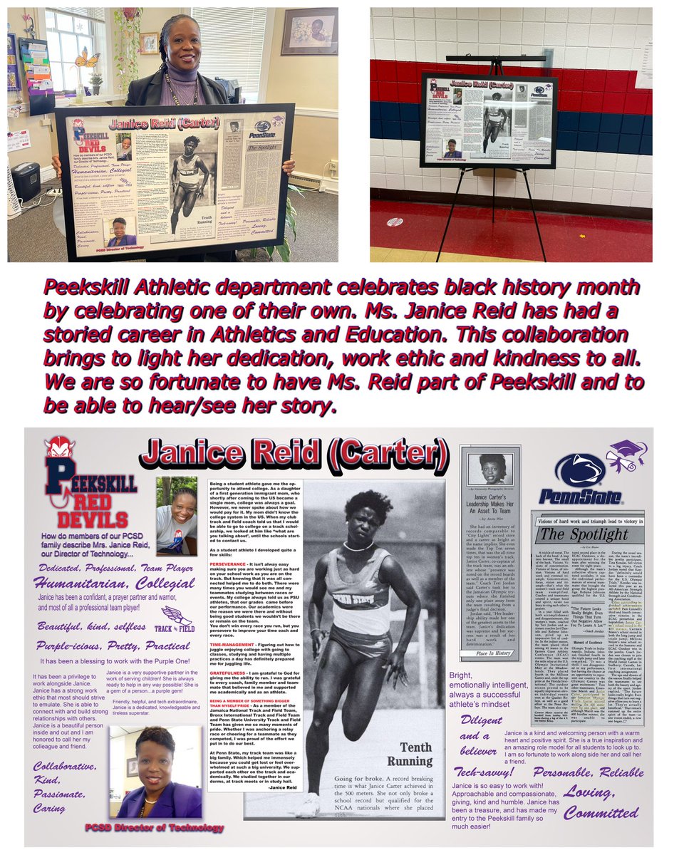 Please come down to the <a href="/PeekskillDevils/">Peekskill Red Devils</a> Athletics Wing at the High School. We honor <a href="/jreidedtech/">Janice E. Reid</a> in celebration of #BlackHistoryMonth2021 . <a href="/PeekskillCSD/">Peekskill Schools</a>