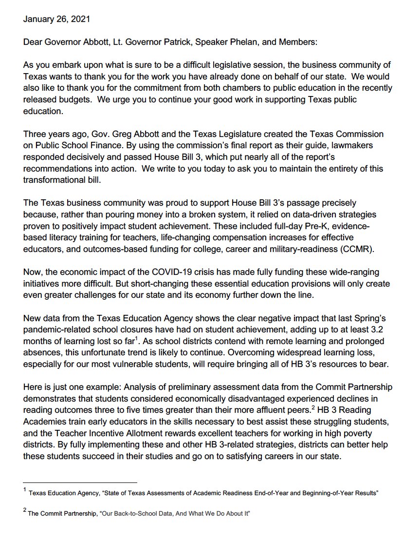 investedtx's tweet image. Members of the business community from across Texas have this message for the #txlege regarding the critical need to support public education in the 87th Legislative Session. (1/3) #txed