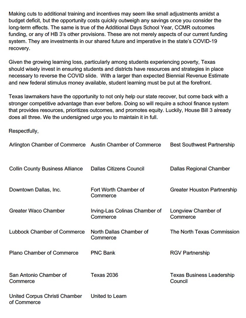 investedtx's tweet image. Members of the business community from across Texas have this message for the #txlege regarding the critical need to support public education in the 87th Legislative Session. (1/3) #txed