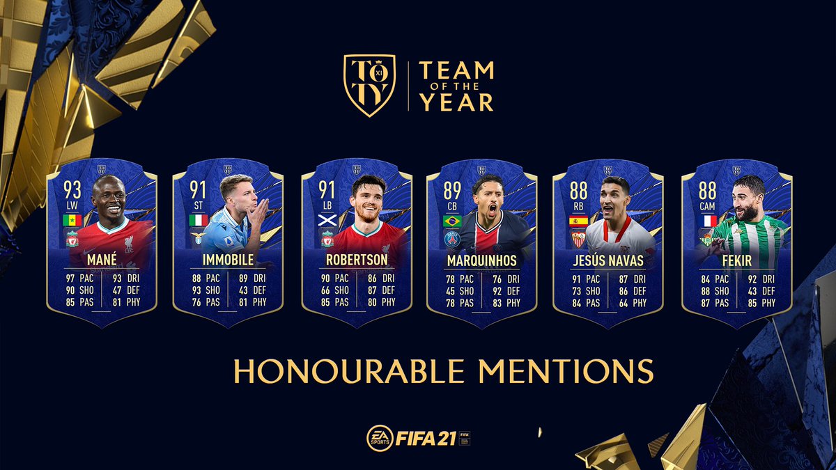 La #TOTY dans les packs avec des mentions honorables et d'autres joueurs dans les objectifs.