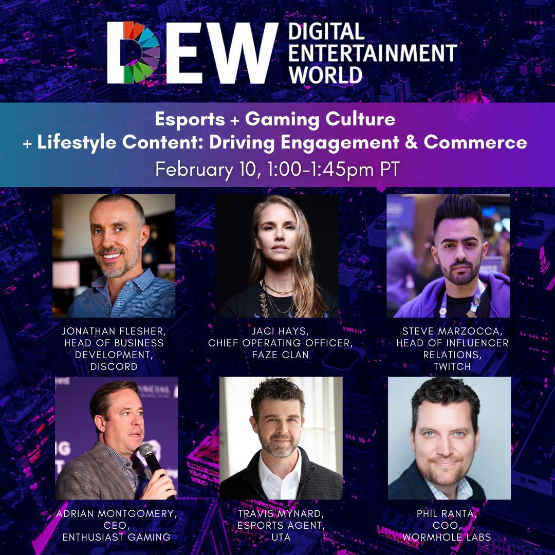 WeAreEnthusiast's tweet photo. Enthusiast's Adrian Montgomery will be speaking at @dmwnews' online conference alongside leadership from @Discord, @FaZeClan, @Twitch, @unitedtalent and @wormholelabsinc. 
#eglx #engmf #esports 
https://t.co/l5MdmuduYq https://t.co/rURMaMQgwU