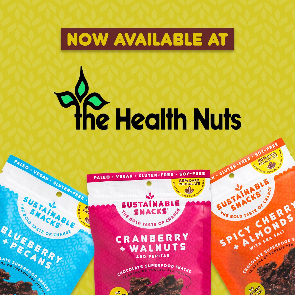 You can now get Sustainable Snacks at The Health Nuts (E 63rd &amp; 2nd ave) 🌱 🍫