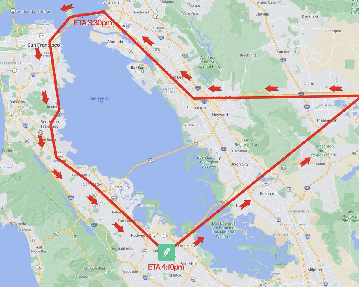 It's happening. At 3-4:30pm PST a plane will be flying a banner over San Francisco that says

'SUCK MY NUTS ROBINHOOD'

and I slid the pilot some extra $$ to circle right above RobinHood's HQ for a while. Go take some photos, I don't even live there 😂

Here’s the flight path: