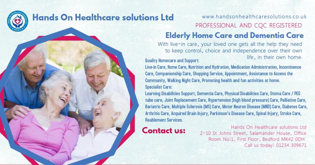 HandsOnHealthc4's tweet photo. Hands on Healthcare Solutions serves to provide service users the personal care.
#bedford #bedfordshire #homecare #liveincare #care #healthcare #medical #learningdisabilities #dementia #domiciliarycare #unitedkingdom #CHC #NHS #CCG #bedfordborough #CBC #careinhome #complexcare https://t.co/9ATFBwTChZ