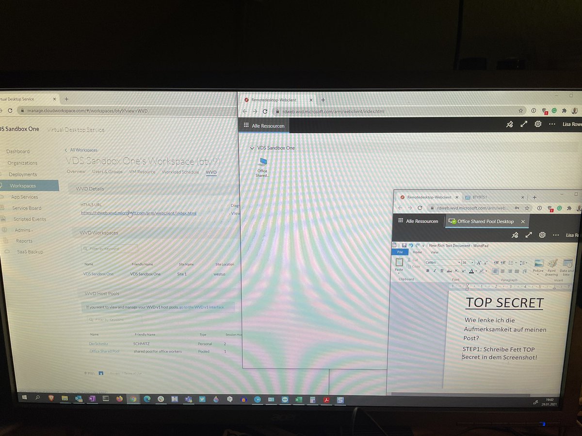 Der_Schmitz's tweet photo. Doing my first steps in NetApp Virtual Desktop Service #NetAppVDS. Simple to set up and use so far. From zero to my first Shared Desktop it took me about one hour. How long does it usually take to set up a new VDI/EUC environment? #NetAppATEAM. @NetApp https://t.co/OKZ0AyKqwA