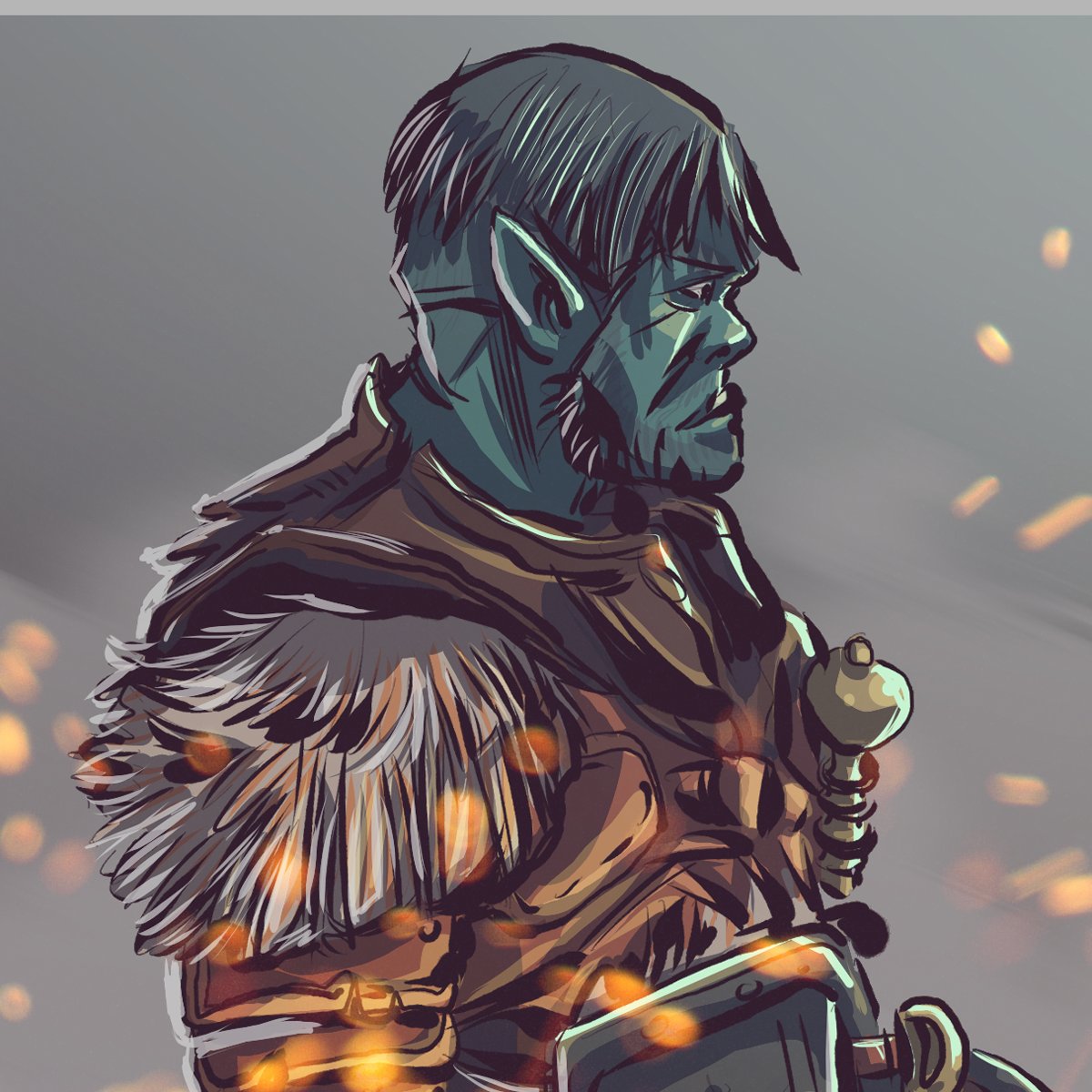 skyrim orc concept art