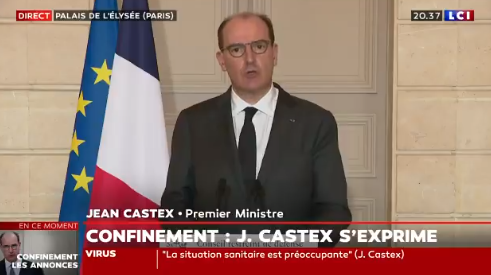 NewsTVReal's tweet photo. "La propagation est trop importante, c'est pourquoi dès dimanche : Ikéa, Leroy Merlin et Darty devront fermer" #Castex https://t.co/5fzpP5FZtO