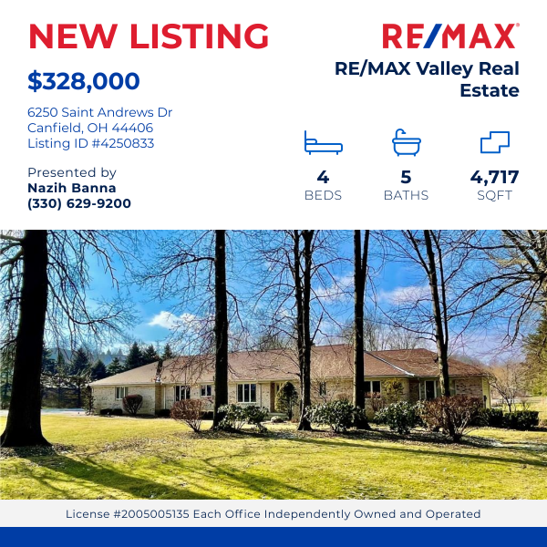 NazihRealEstate's tweet photo. UNDER CONTRACT for OVER Asking Price!!  6250 Saint Andrews Dr, Canfield, OH Call me to learn more  (330) 501-9190. https://t.co/uQc0K5Zpci