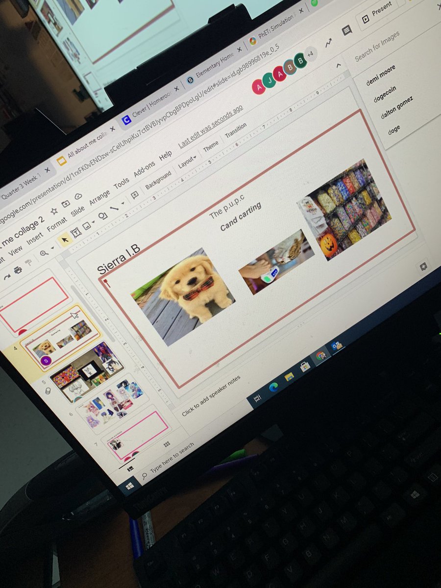 On this fun Friday, we are learning how to collaborate through Google Slides☺️ #allaboutmecollage #4thgrade #learningleading