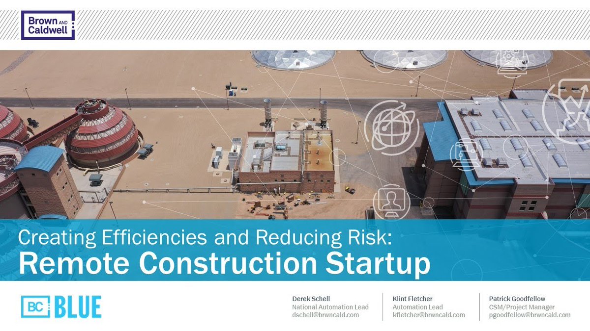 brwncald's tweet photo. #Construction startup can be risky, but it doesn’t have to be. Watch how the BC Blue team utilized our new #virtual setting to safely startup an Arizona #water reclamation plant from afar: https://t.co/4wGGKoGlMs #BCBlue #SmartUtility #digital https://t.co/HTXeSzzSsc
