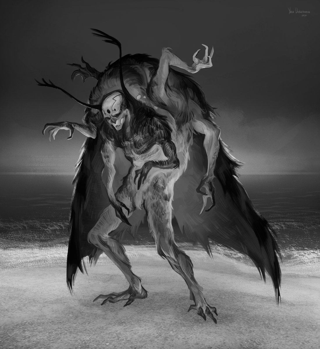 yevinid's tweet photo. LAST ONE FOR NOW. A mothman monster

#artistsontwitter #art #cgart #DigitalArtist #digital #creepy  #monster #creature #conceptart #concept #2dart #fantasy #characterdesign #creatureart #characters #moth #hybrid #mutant https://t.co/u4vEy8T7ET