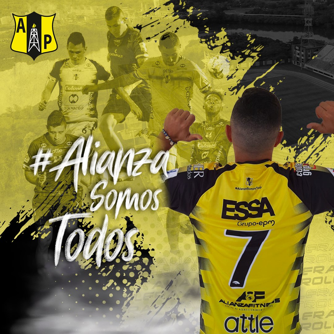 APetrolera's tweet photo. 💡La energía que nos une de nuestro patrocinador @ESSAGrupoEPM llega ahora a nuestra piel aurinegra.🟡⚫ 
.
.
#AlianzaSomosTodos https://t.co/gvJD3ck50g