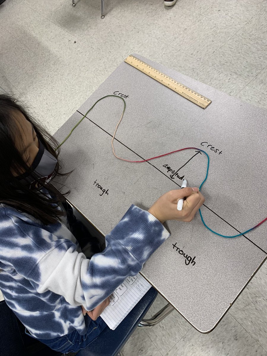 mjfleming5's tweet photo. Any day you get to draw on your desk to learn is a good day. We mastered the parts of a wave! @TaraOaks_ES https://t.co/A5xk1kHO5R
