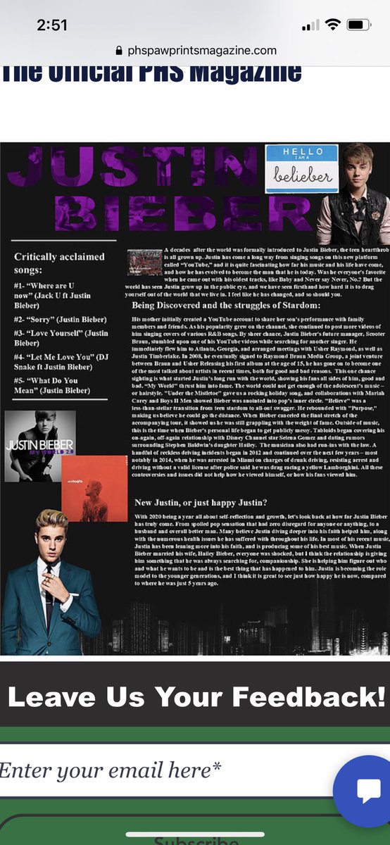 New articles our now LIVE on our website! A few more rounds coming your way in the upcoming week, but check it out!
phspawprintsmagazine.com