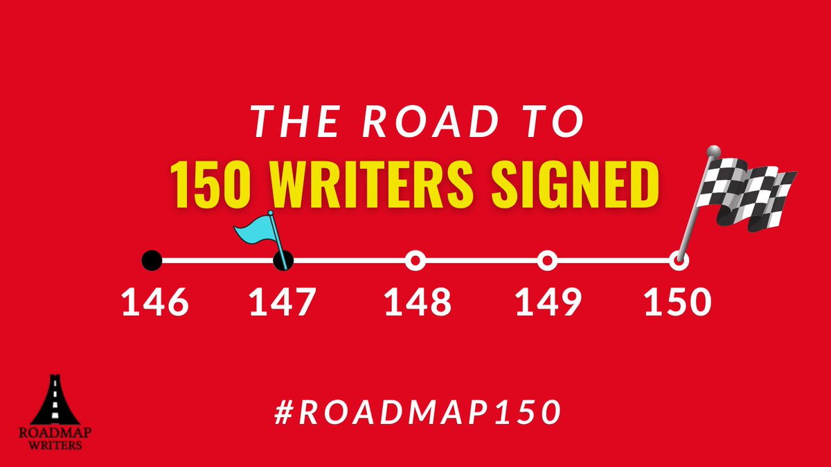 roadmapauthors's tweet photo. 147 writers SIGNED! Congrats to James Evans who signed with Bellevue Productions! As part of our Road to 150 Writers Signed event, to celebrate 147 we have a special offer for the #writingcommunity! Follow the link to find out what it is! https://t.co/UilUJuNZHb #roadmap150 https://t.co/9JfkofiHcS