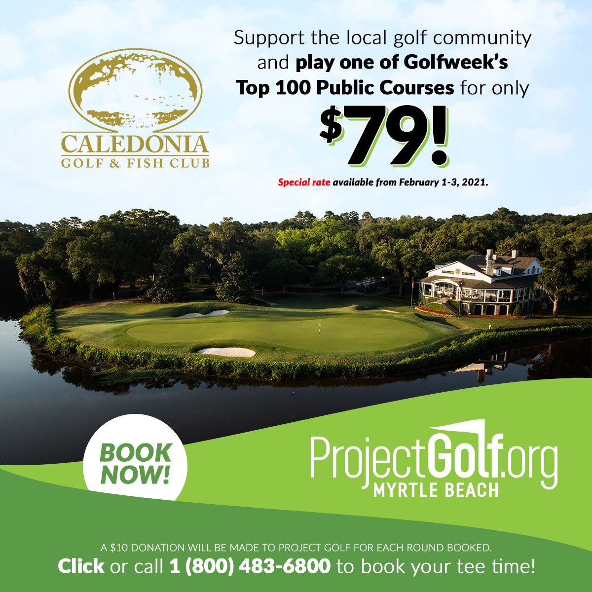 PlayGolfMB's tweet photo. . @CaledoniaGolfFi will be hosting the next set of Project Golf days February 1-3. A $10 donation from every round will go to Project Golf.
Tee times: https://t.co/S09eRyzBK5
#ProjectGolf #MyrtleBeachGolf https://t.co/D6RW9bupyW